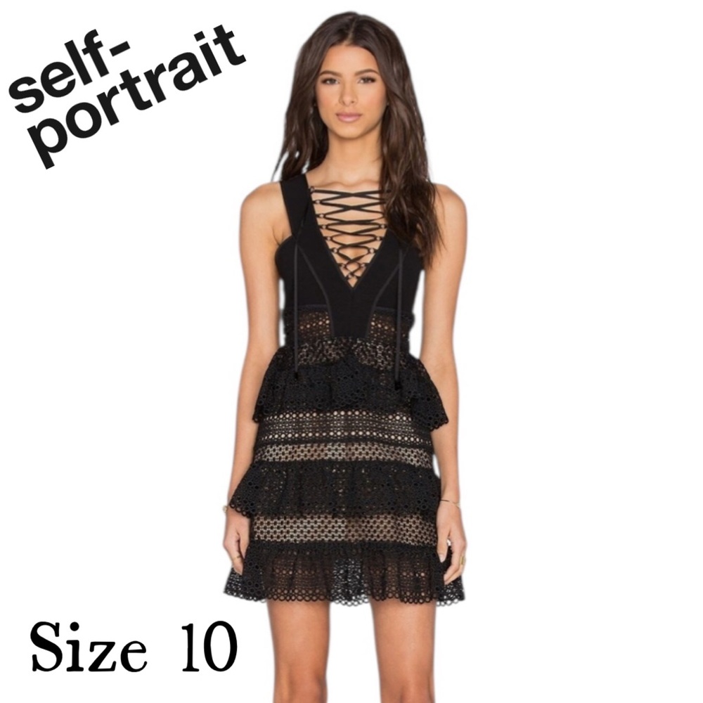 🌸Tiered Dress Self Portrait Size 10 NWT